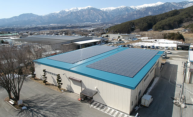 長野県駒ヶ根市　天龍精機株式会社様９０ｋＷシステム平成１９年度「太陽光発電新技術等フィールドテスト事業」 